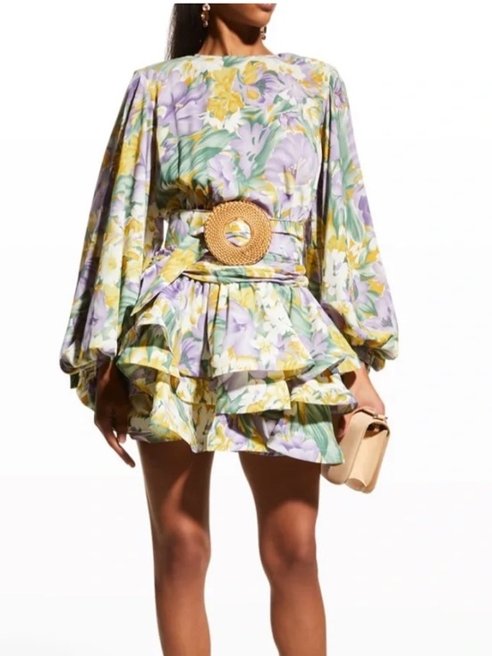 Bronx and Banco Dresses & Skirts - Bronx and Banco Sienna Floral Ruffled Mini Dress with Belt NWT
